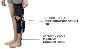 Kafo Brace For Lower Limb With Splints 2R And Dynamic Foot Made Of Carbon Fibre
