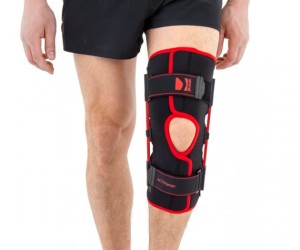 Open Knee Brace With Leaf Spring Hinges